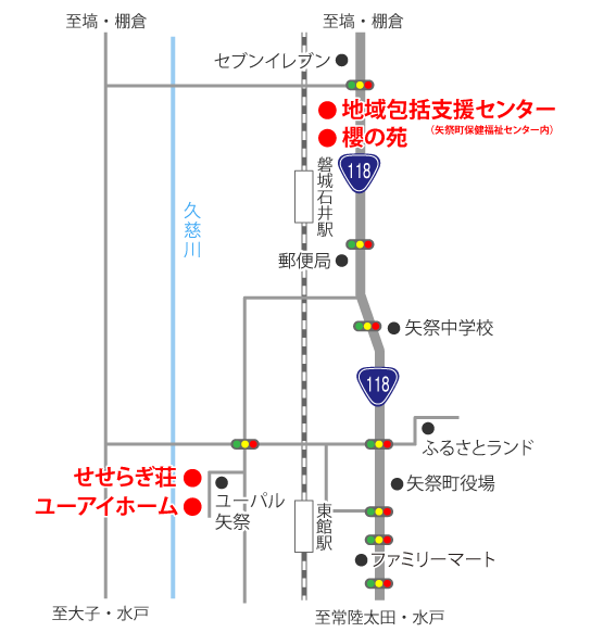 矢祭福祉会の地図